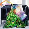 Animal Blanket Peacocks and Tigers  Print All Season Lightweight Plush Cozy Super Soft Luxury Couch Sofa Bed