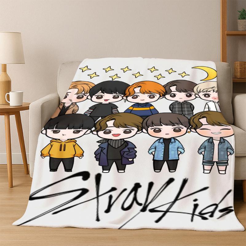 HD Пледы из ультрамягкой фланели Stray Kids Kpop, Теплый уютный плед для дивана, кресла, кровати, спальни, гостиной, Подарок для путешествий