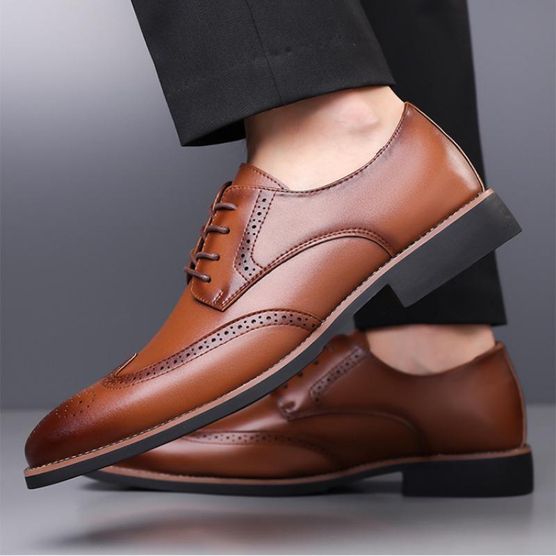 Модные мужские туфли-броги большого размера весна-осень, кожаные, дизайнерские, с мягкой подошвой, свадебные туфли для мужчин, модные, деловые, мужские туфли для вечеринок