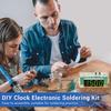 Цифровые DIY-часы с 4 цифрами и акриловым корпусом DIY-будильник Паяльный тренировочный набор для изучения электроники многофункциональный