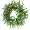 Hand Soft Glue 60cm Norfolk Pine Wreath Wall Hanging Summer Festival Decoration Closet Pendant Simulation Leaf