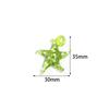 1Pcs 30x35mm Colorful Lampwork Pendant White Dot Pattern Starfish Shape Cute Pendant For DIY Craft Jewelry Necklace Gift Making