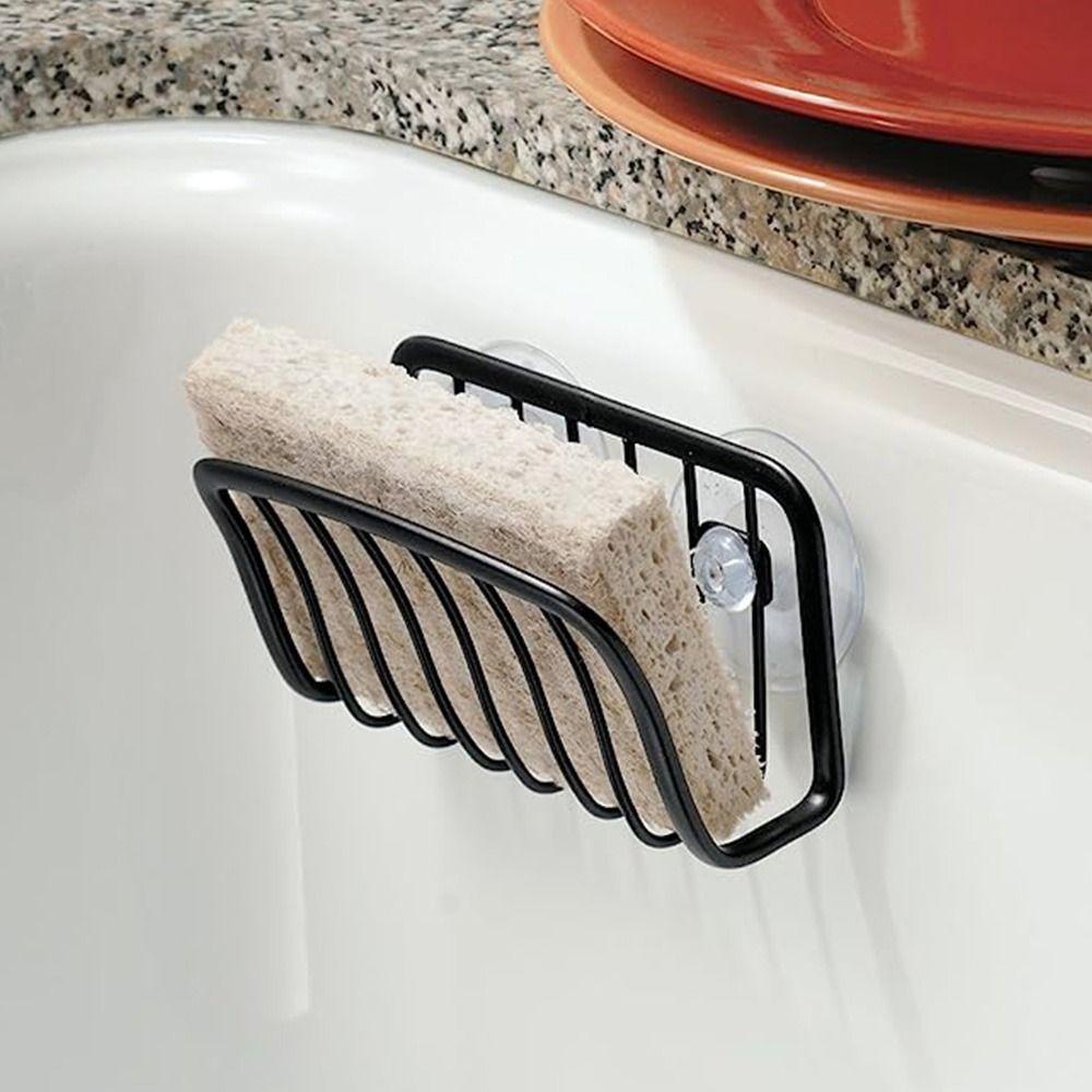 Shelving No-punch Metal Sink Sponge Rack Drain Storage Shelf Sink Drain Stand Sink Sponge Holder