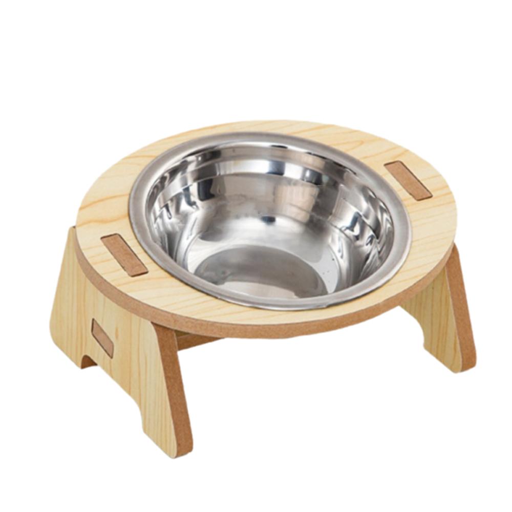 Деревянная миска для кошачьего корма Нескользящая миска для собачьего корма Практичный контейнер для кошачьего корма Дом