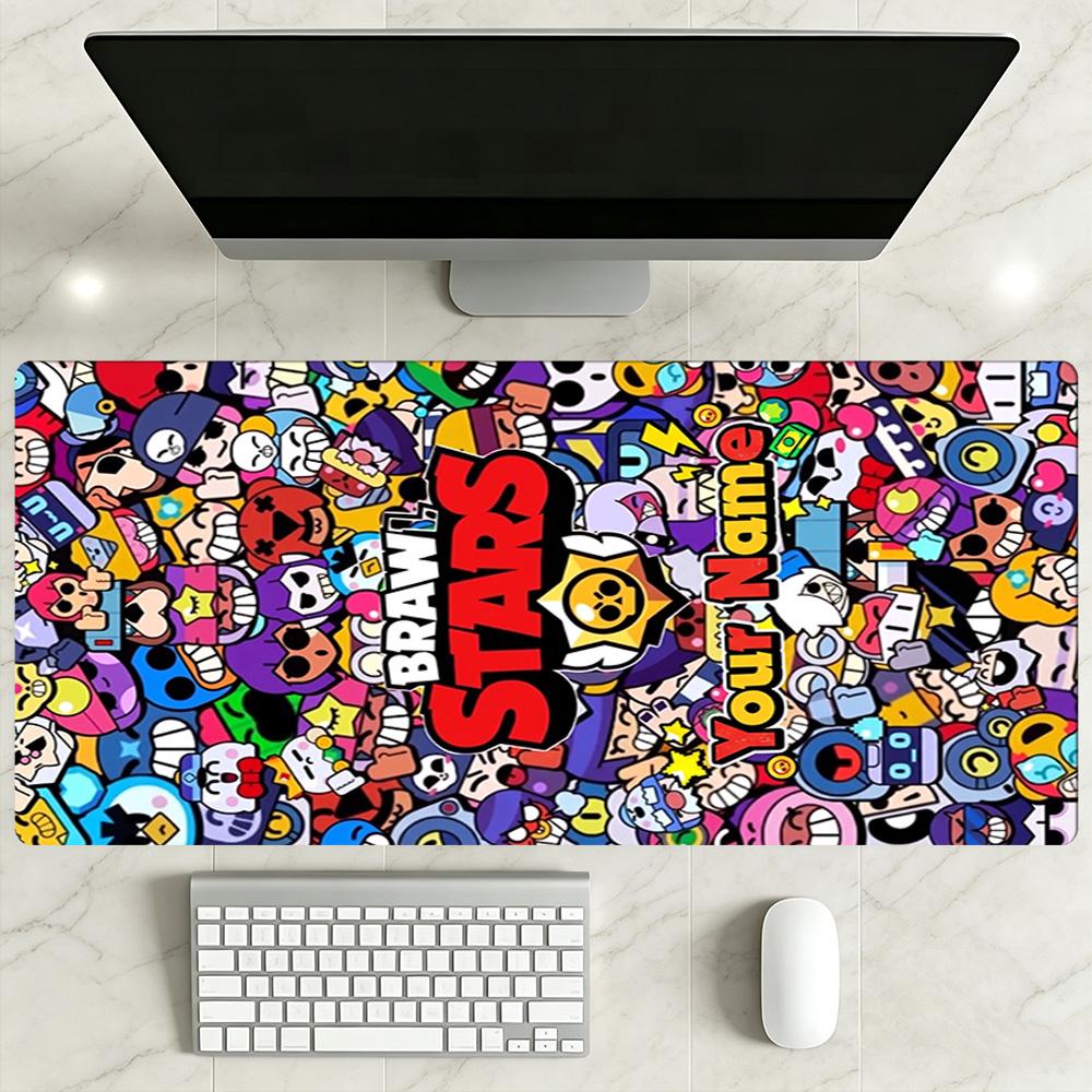 Supercell Customize Your Name Mouse Pad Desk Mat Computer Desk Mat Non-Slip Rubber Base Office Desk Accessory