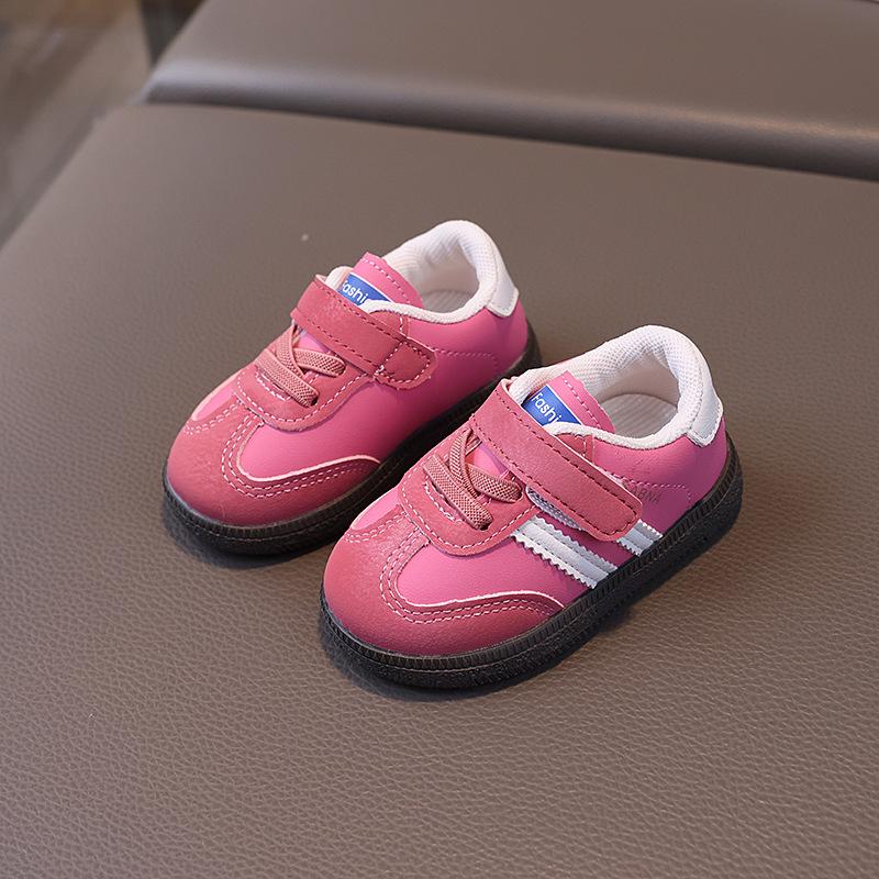 Spring and Autumn New Style Children's Multi-Color German Training Shoes Korean Version Girls' Soft Sole Casual Sneakers Boys' Toddler Shoes1-3Years