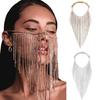 Винтажная цепочка на лицо Blingbling цепочка для маски Свадебное украшение на голову Сверкающий кристалл