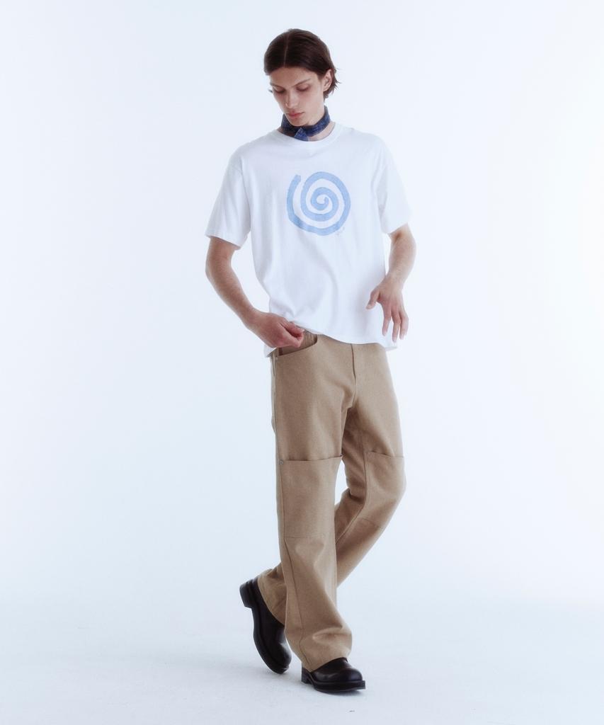 KINETO Blow Wind Print T-Shirt_White