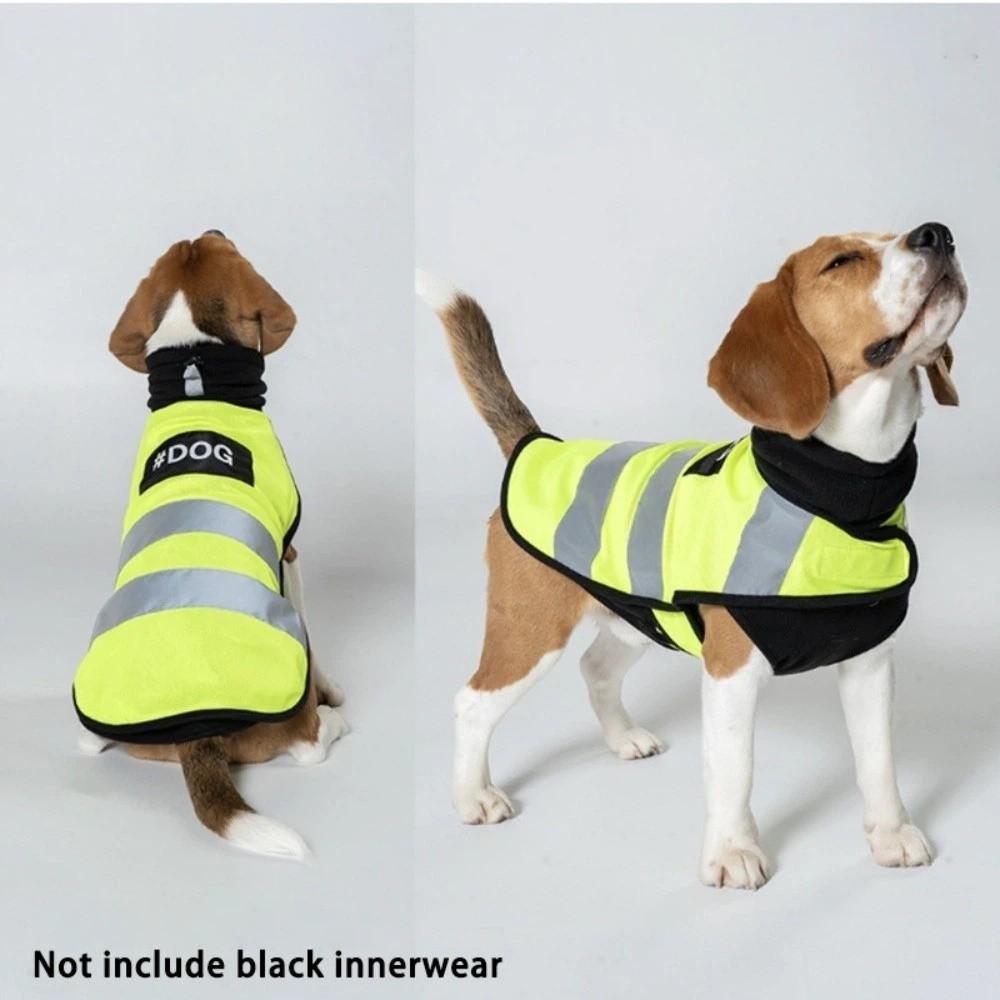 Adjustable Puppy Visibility Jacket Breathable Pet Fluorescent Clothes  for Walking Night