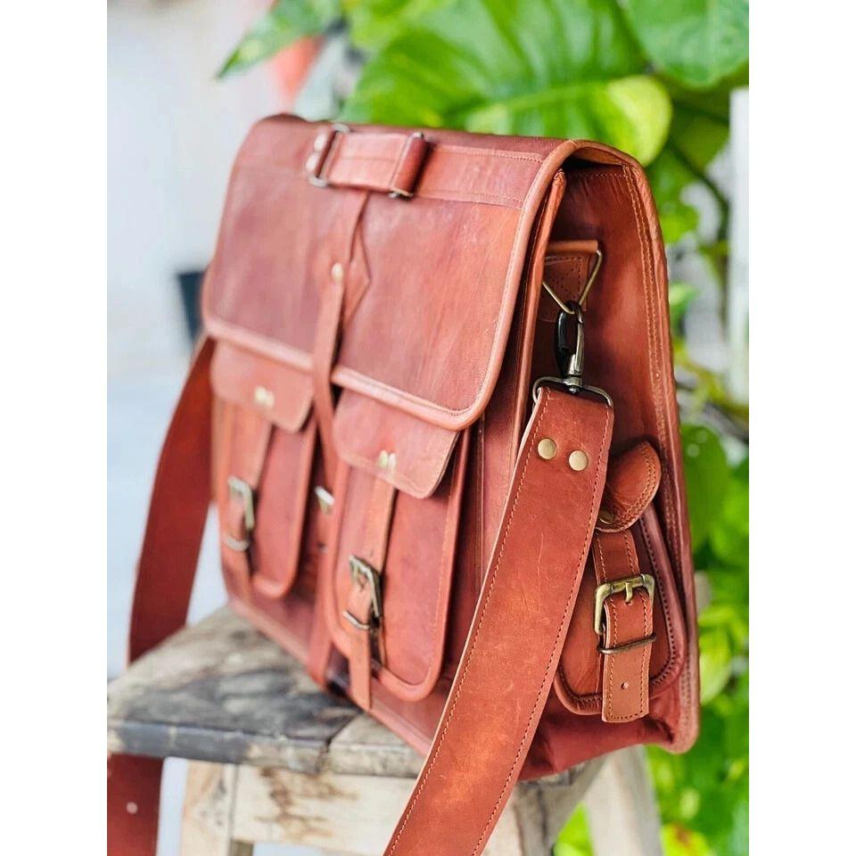 Мужской портфель ручной работы из натуральной кожи, винтажный портфель для ноутбука, сумка-портфель