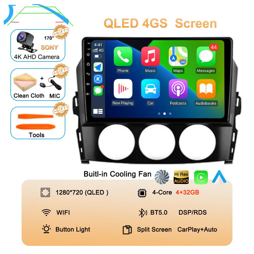 Для Mazda MX-5 MX5 III 3 NC Miata 2008-2015 Android 14 Carplay Auto Автомобильная магнитола Мультимедийный видеоплеер GPS Стерео 2din Головное устройство