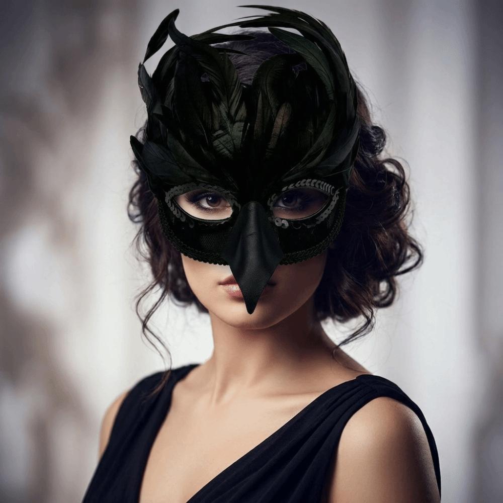 Bird Mouth Half Face Mask Gothic Style Masquerade Mask Makeup Accessory Crow Mask Carnival Event