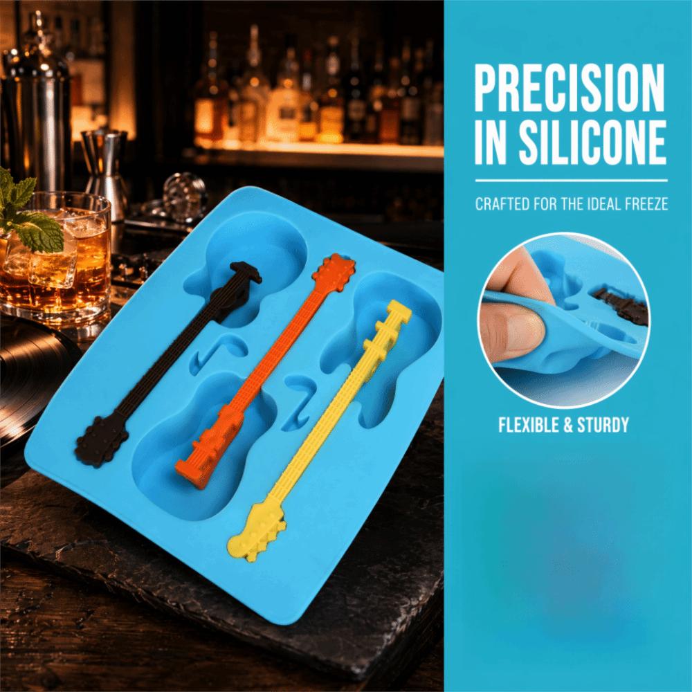Easy Release Guitar Ice Tray Blue Guitar Chocolate Mold Durable Guitar Ice Mould Gift