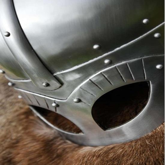 Шлем-очки викинга в стиле Гьермундбю, сталь 2 мм