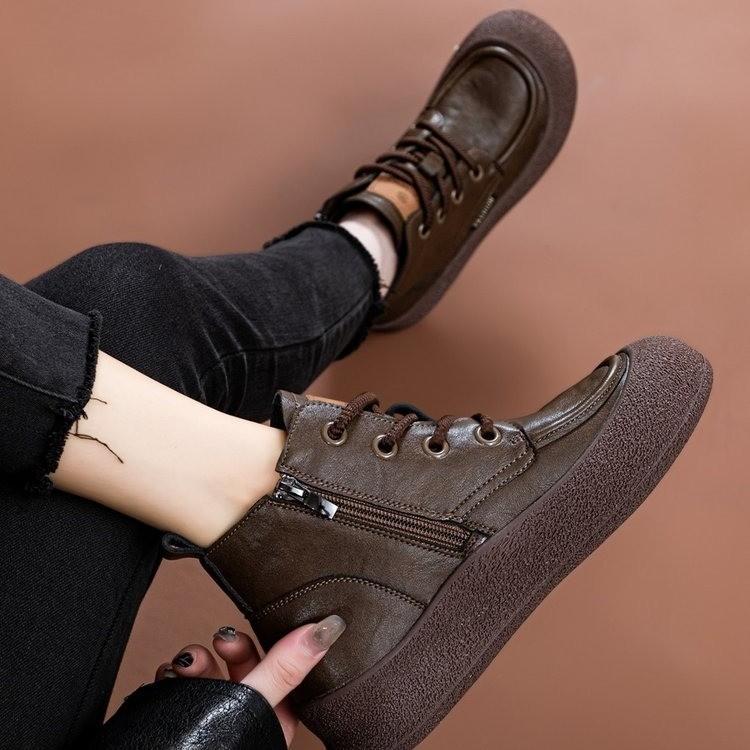 Женские зимние теплые ботинки на мягкой подошве большого размера, с мехом, ботильоны до щиколотки с подкладкой, противоскользящие, для пеших прогулок, повседневные, спортивные, хлопковые ботинки, ботинки Мартина