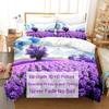 Purple Bedding Set Polyester Duvet Cover Quilt Cover 3D Comforter Cover Lavender Butterfly Double Full King Queen Twin Single
