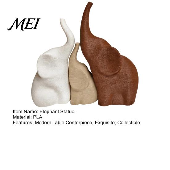 Collectibles for Housewarming 3Pcs/Set Elephant Family Statues, Cute Parents Kid Ornament, Modern Good Table Centerpieces Luck Sculptures Living Room