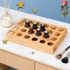 Pine Wood Essential Oil Storage Box, 24 Holes Roller Bottle Display Stand, Home Decor Organizer