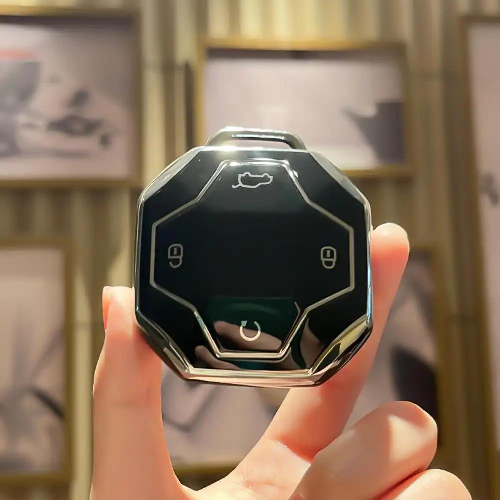 1 шт. чехол для автомобильного ключа мягкий TPU 4 кнопки пульт дистанционного управления защитный чехол прочные аксессуары для Chery Jetour T2 Traveler 2024 2024