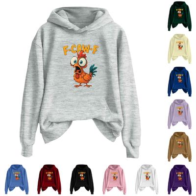 Женская модная повседневная толстовка с длинным рукавом, капюшоном и принтом