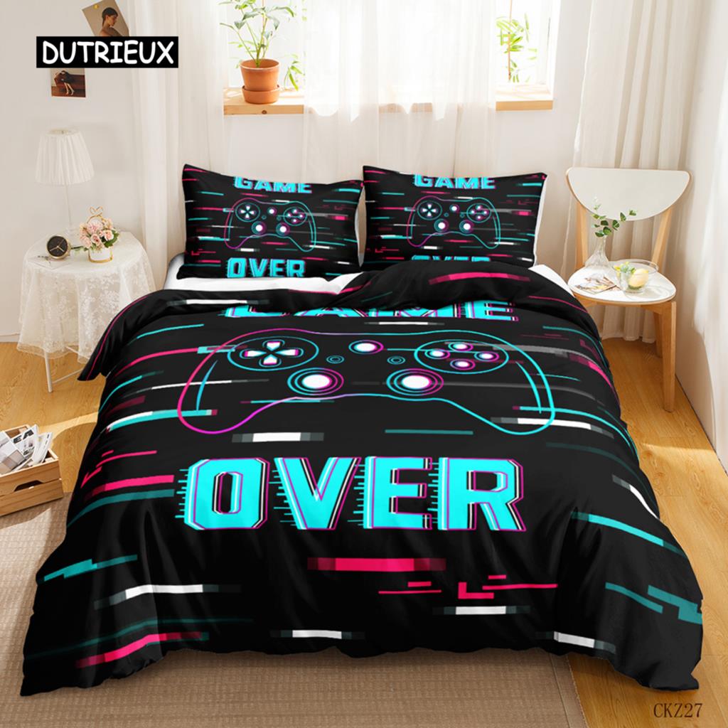 Комплект постельного белья Game Duvet Cover Set Game Contoller для детей, мальчиков, подростков, игровой комплект постельного белья Double Queen King Size из полиэстера