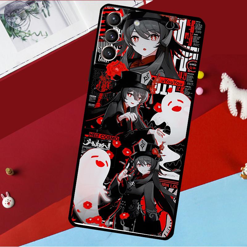 Чехол Genshin Impact Ху Тао для Samsung Galaxy S26 S25 S24 S21 S22 S20 Ultra S9 S10 Plus S23 FE S25 FE