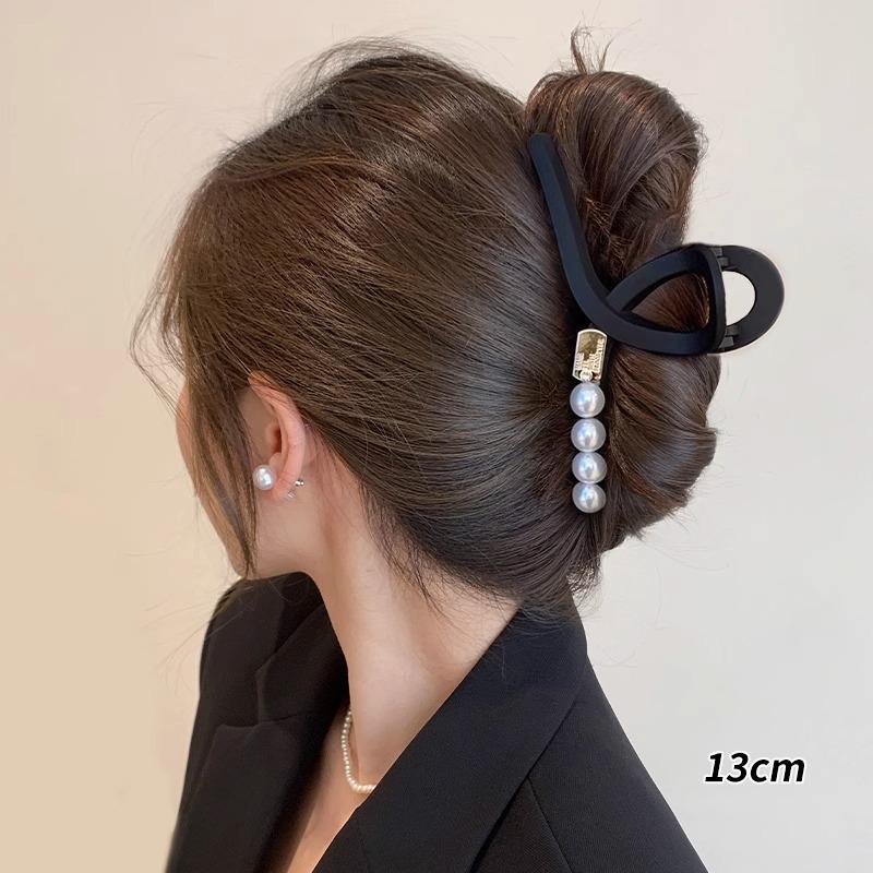 Элегантная большая заколка для волос для женщин 2025 - Шикарный дизайн 'акула' для густых волос