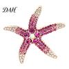 Coats Starfish Jewelry Vintage Rhinestone Brooch, Ocean Metal Lapel Pin, Beach Party Accessory Sea Animal for Suit Dress Coat Scarf Brooch