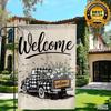 Rustic Spring Truck Garden Ag 12x18 Inch, Double Sided Outdoor Yard Ag VVL YYX EEZ