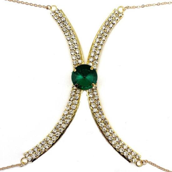 Цепочка для бюстгальтера, сексуальная регулируемая роскошная изящная ювелирная цепочка на грудь, инкрустированная стразами