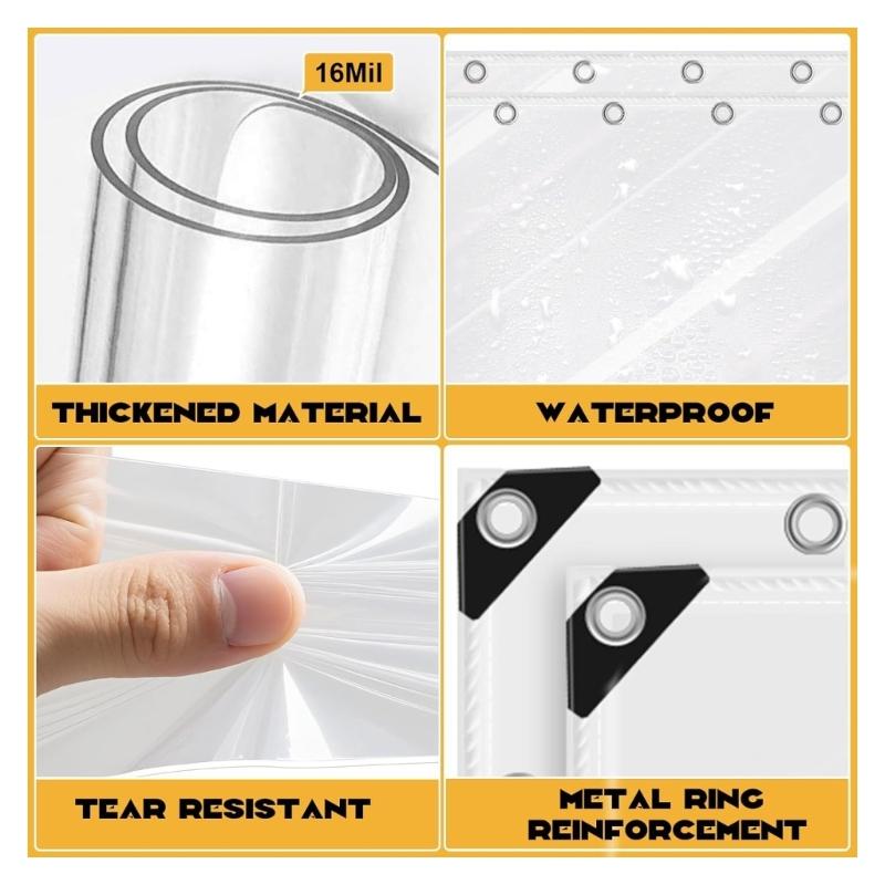 Durable PVC Chicken Coops Cover With Rope Reinforced Edges For Outdoor Poultry Shelter And Winter Insulation