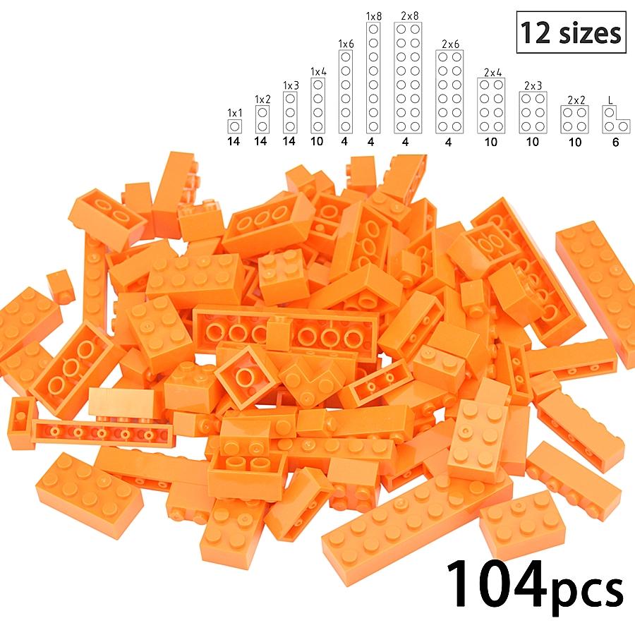 DIY Building Blocks Wall Figures Bricks 1x2 1x3 1x4 L Dots Educational Creative Construction Brick Size Compatible Small Bricks