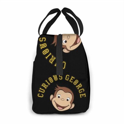 Unbeanded Curious George (2) Insulated Lunch Bag, Portable, Popular, Large Capacity, Lightweight, Food Storage, Keeps Food Warm and Cold, Insulated, W