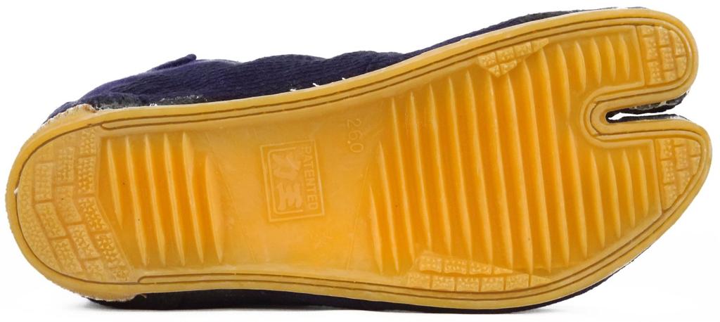 Rikio Sewn Navy T12W Tabi, Taro, 12-Sheet Kohaze, Blue, Thick, 26.5cm,