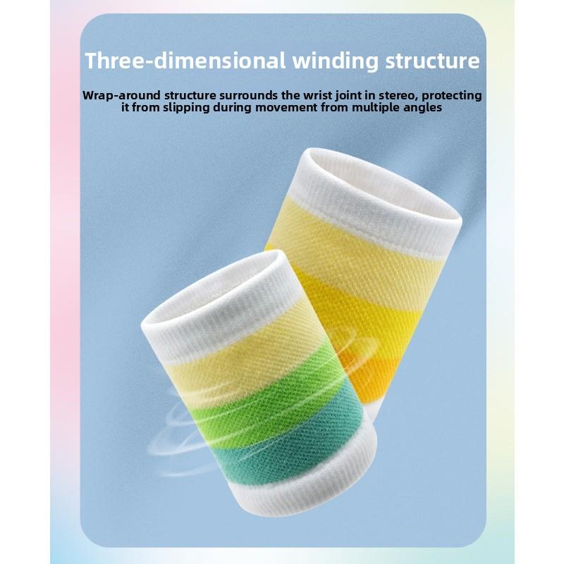 Exercise Cycling Running Fitness Basketball Badminton Wristband for Protection Against Sweat and Sprains Colorful Cotton Towel for Wrist Protection