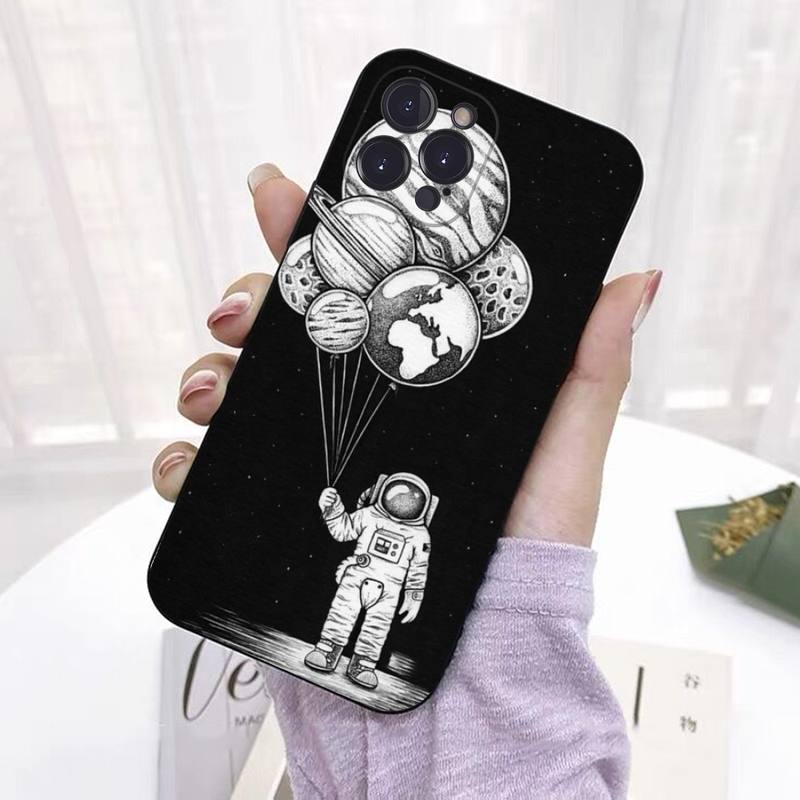 Чехол для телефона Moon Astronaut для iPhone 8 7 6 6S Plus X SE 2020 XR XS 14 11 12 13 Mini Pro Max мобильный чехол