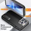 3 In 1 Defend Heavy Armor Holder Shockproof Case for IPhone 16 Pro Max 15 13 14 11 12 Bracket Stand Military Rugged Protective Kickstand Cover