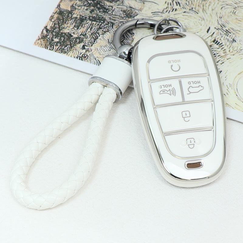 4 5 6 7 8 Кнопок TPU Оболочка для Пульта Ключа Брелок Чехол Крышка для Hyundai 2020-2021 Sonata Nexo DN8 Santa Fe TM Tucson NX4 Staria Ioniq
