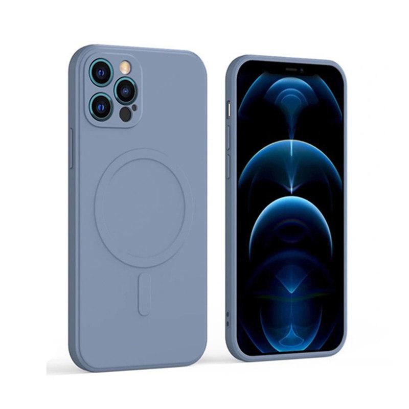 Жидкий силикон для чехла MagSafe для iPhone 14 Pro Max 13 12 11 XS XR 7 8Plus с магнитной беспроводной зарядкой, мягкий противоударный чехол-бампер