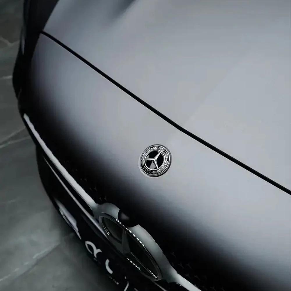 57MM Car Styling Front Hood Emblem  For Mercedes BenzStickers Auto Decoration Decal Accessories A E Class W205 W204 GLC CLA W447