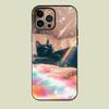 Cute Funny Rainbow Cat Silicone Soft Phone Case For iPhone 17 16 15 14 13 12  Pro Max  Cover