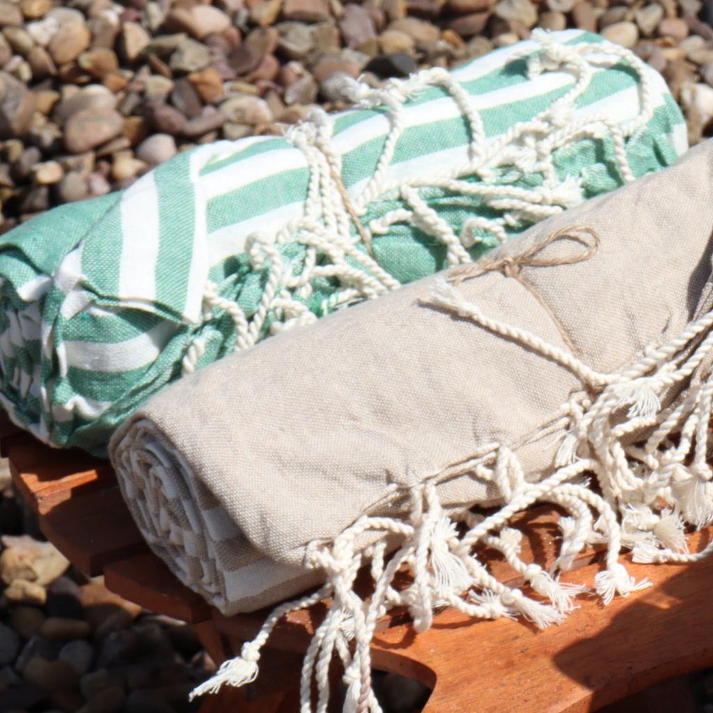 Cotton Pareo Throw - Warm Sand 100x180 cm