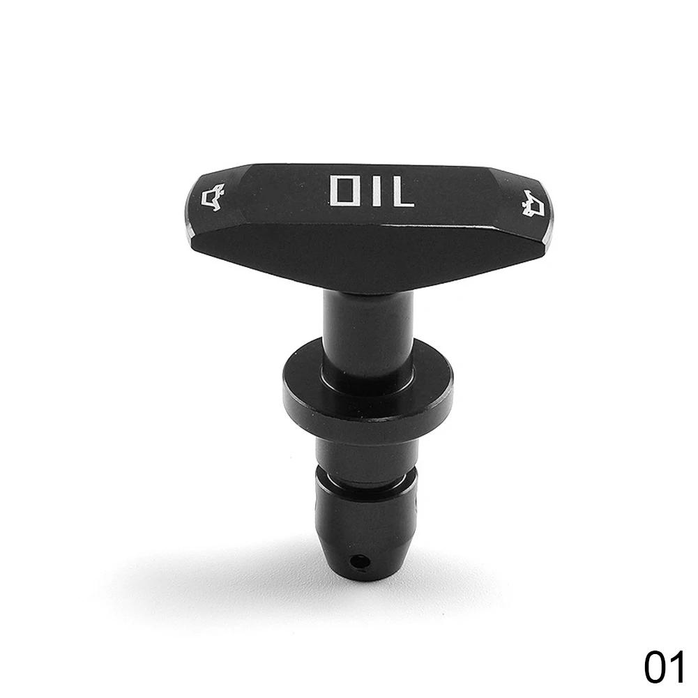 Car Universal Oil Dipstick Pull Handle Engine Oil Pullhandle Aluminum Billet Automobile Replacement Modification Decoration