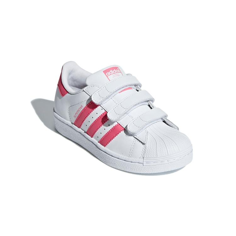 adidas Superstar CF C 'Белый Розовый' (унисекс) Облачный белый / Настоящий розовый / Настоящий розовый Детские кроссовки для скейтбординга CG6621