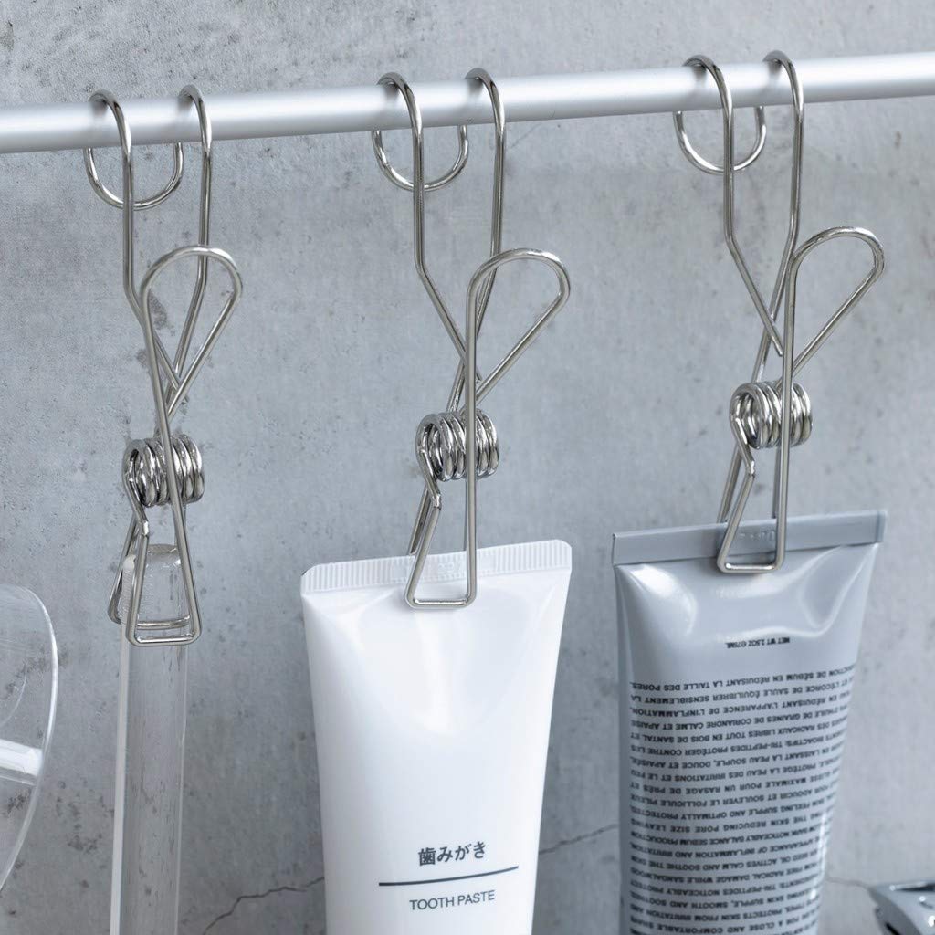 MUJI Проволока для подвешивания из нержавеющей стали 4 Ширина 2 x Глубина x Высота см 38755586 Серебряный зажим, шт., 5,5 9,5