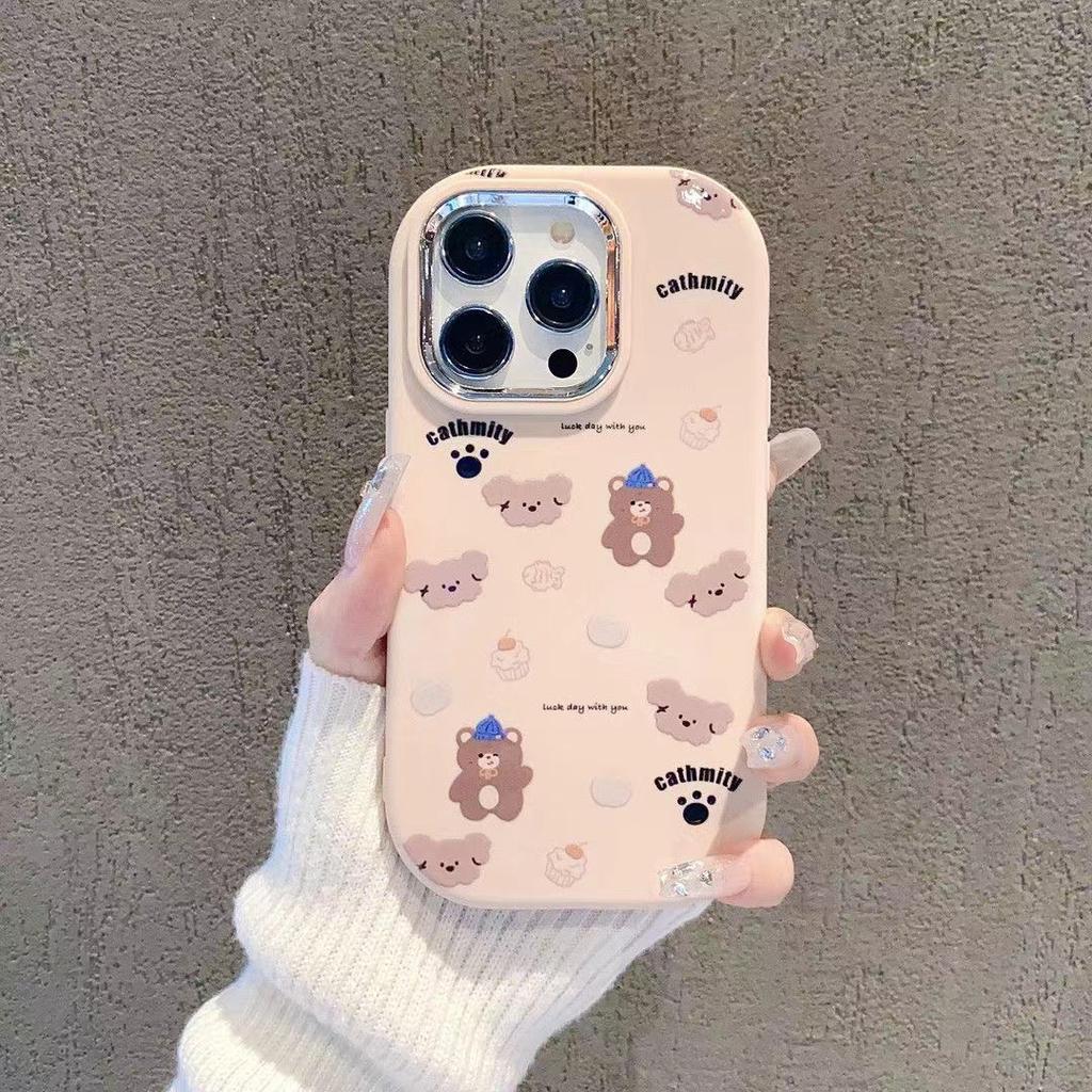Полный экран медведь 14pro милый 15promax мобильный телефон чехол Iphone16 девушка 13/12
