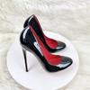 New Multi Color Round Head Lacquer Leather Women's Single Shoes Dress Plus Size High Heels