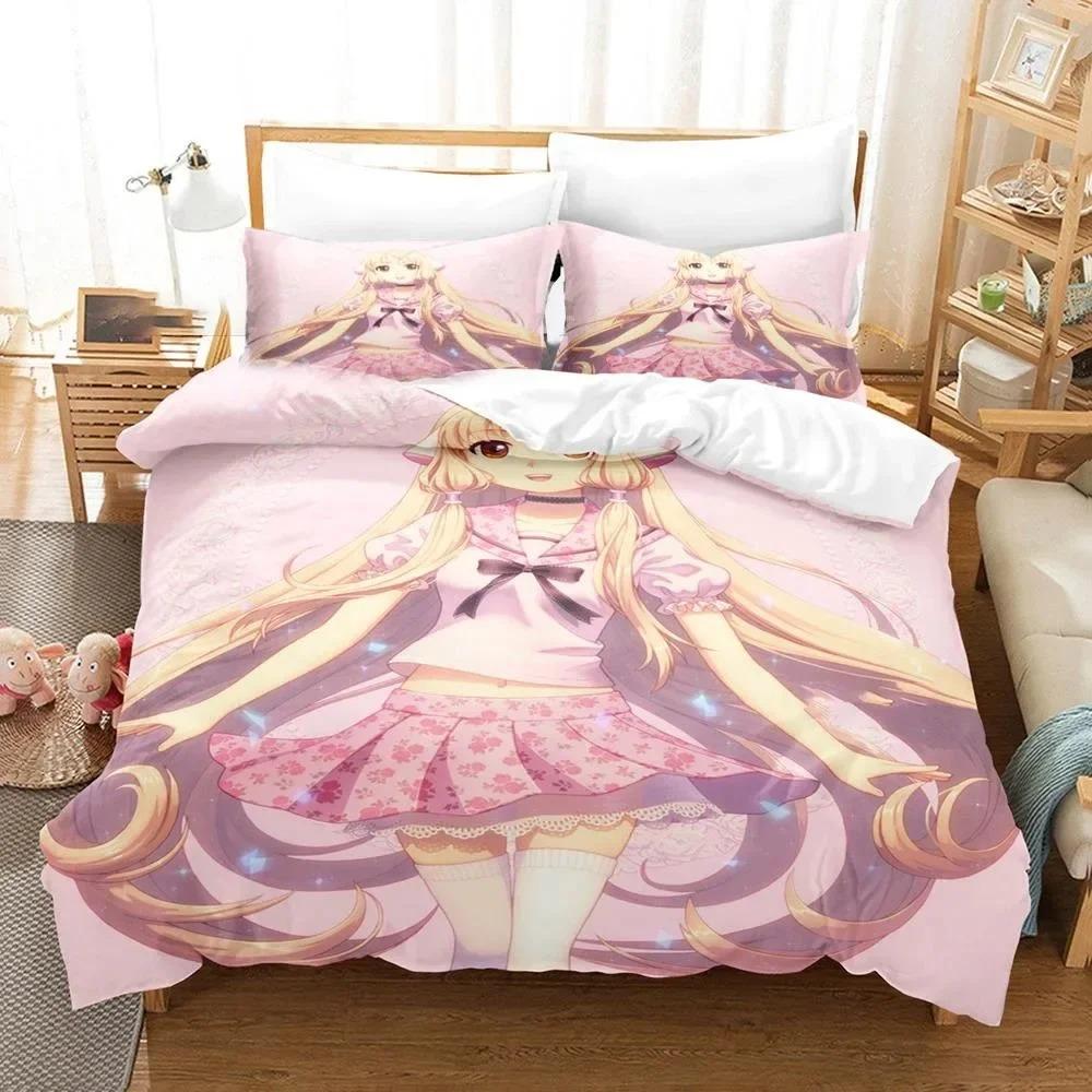 3D-печатный комплект постельного белья с аниме Chobits Chi для мальчиков и девочек, двуспальный, пододеяльник, наволочка, детская кровать, для взрослых, домашний текстиль
