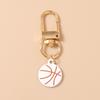 Fashion Enamel Sport Ball Key Chain Women Girls Basketball Key Ring Pendants for Handbag Decor DIY Key Chain Jewelry Gift