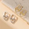 New Versatile Hollow Heart Earrings Heart-shaped Metal Earrings